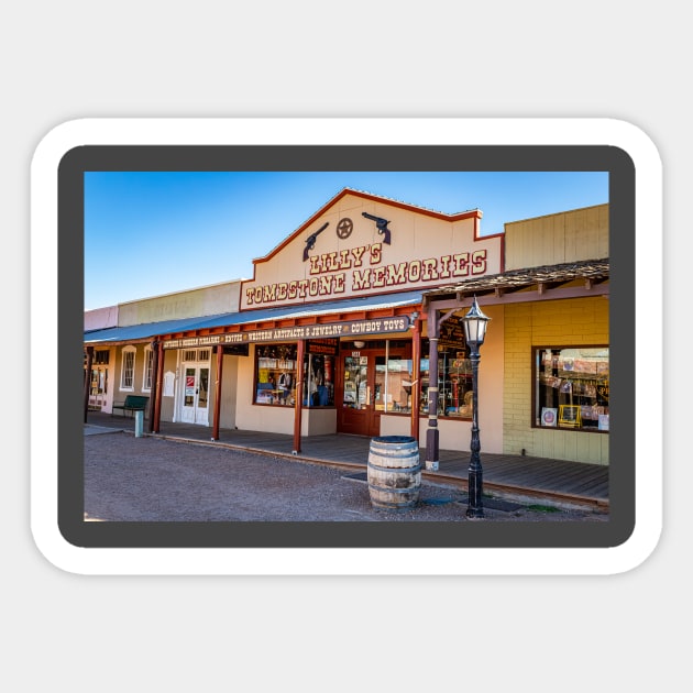 Allen Street in Tombstone, Arizona Sticker by Gestalt Imagery